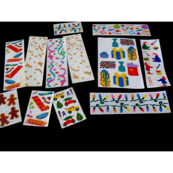 Mrs. Grossman Lot Stickers, 2 block, 18 modules Christmas Lights, Gifts,Confetti - Picture 2 of 6